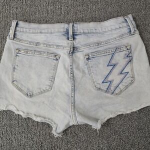 Driftwood Goldie Embroidered‎ Shorts 29 High Rise Raw Hem Boho Festival